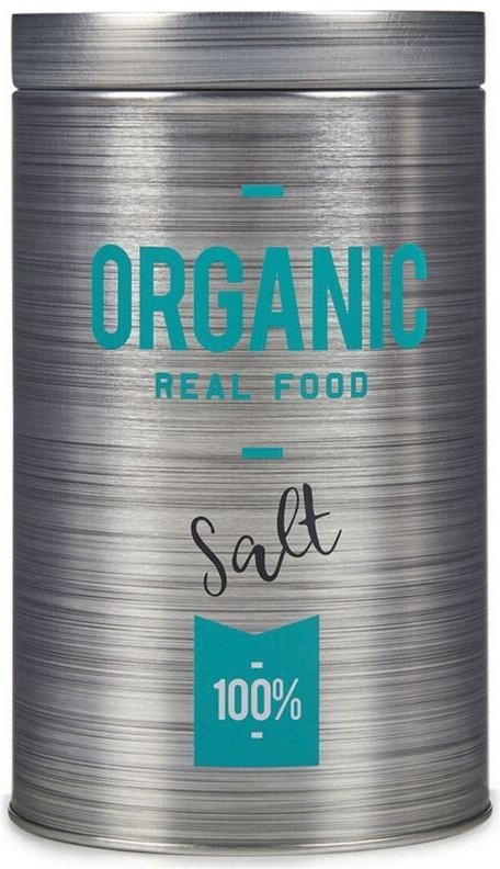 Kinvara - Graue Blechdose mit rundem Ausgang (10,4 x 18,2 x 10,4 cm)