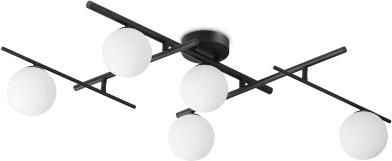 Ideal Lux - atlas 5-flammige Kugel-Deckenleuchte in Schwarz