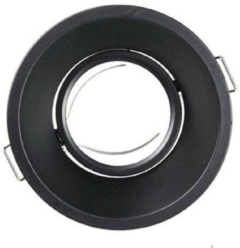 Trade Shop Traesio - Trade Shop - faretto incasso per faretto tondo GU10 orientabile für kontrolleoffi P13 - Schwarz