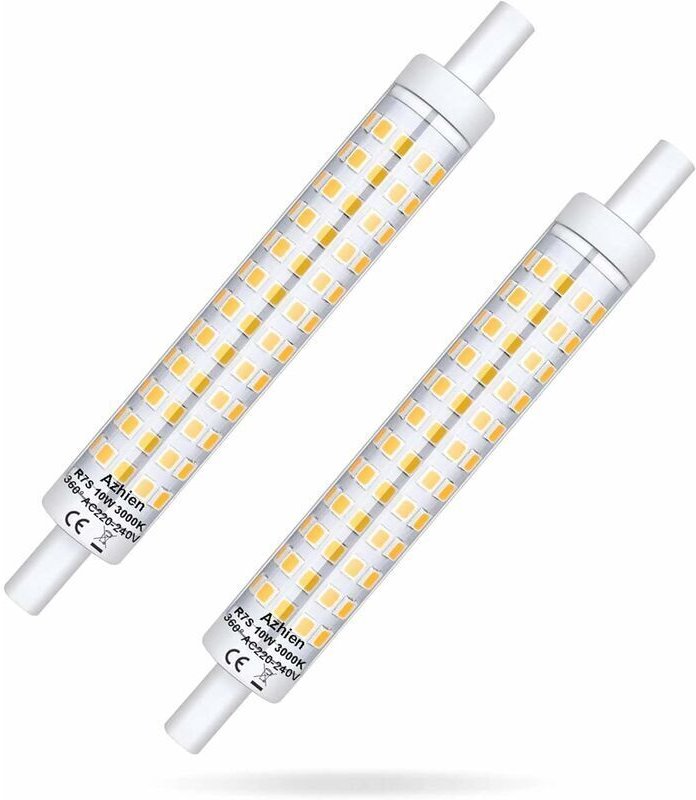 XVX - R7S LED-Glühbirne 118 mm dimmbar 10 w R7S 118 mm warmweiß 3000 k 10 w Halogenlampe entspricht 48 w 60 w 75 w 1000 ...
