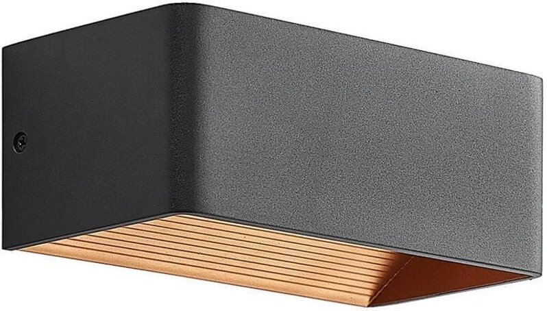 Karam LED-Wandleuchte, 20 cm, schwarz - Schwarz, gold - Arcchio