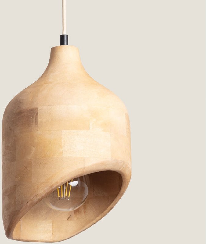 Ledkia - Pendelleuchte aus Holz Akesh i Natürlich