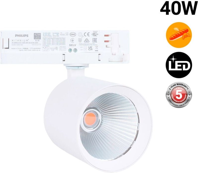Thumbnail - Led 3-Phasen-Schienenstrahler 40W - Bäckereien - Philips