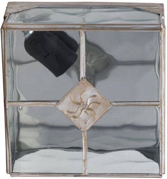 Fabrilamp - Meine Lampe - Pluton Serie 3xe27 Quadratische Deckenleuchte Weiß 40x40