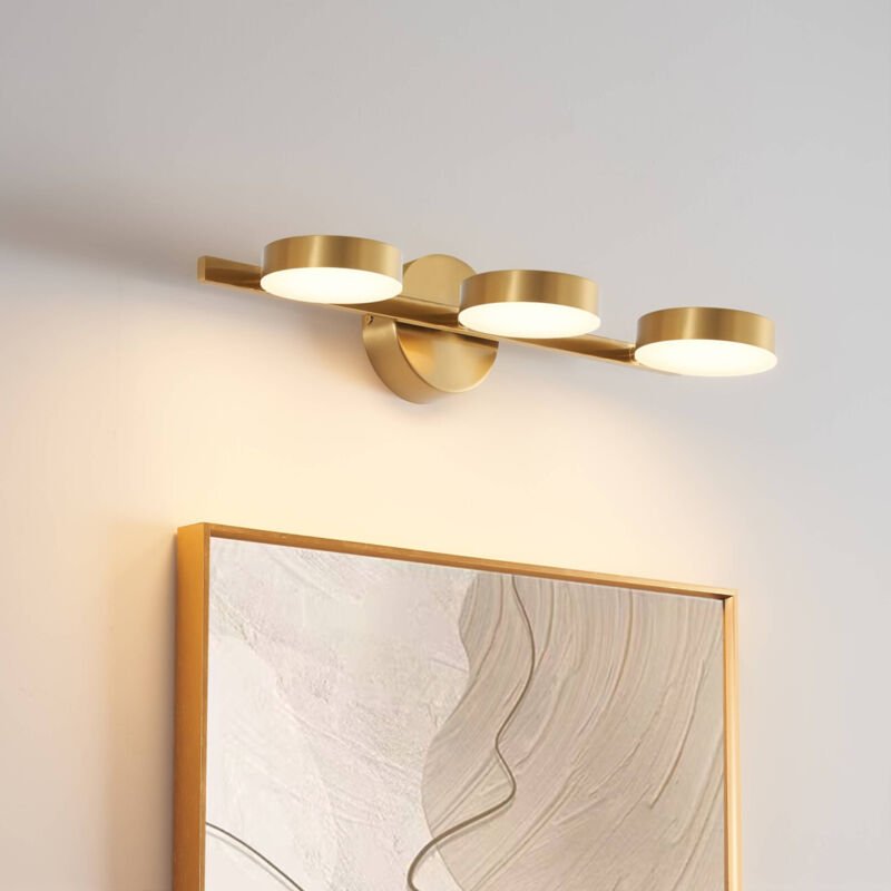 Dreifache Messing-Wandleuchte mit LED und 3 verstellbaren Spots - Syloria