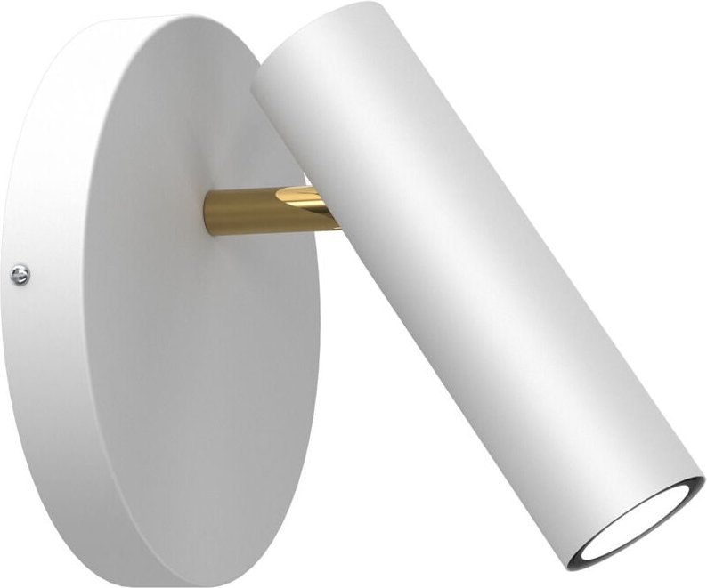 Wandleuchte Leseröhre weiß mit Goldelement Axion 1xGU10 8W Luminex