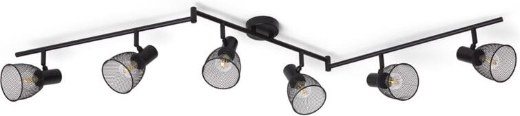 Verstellbare Deckenleuchten Grid 6 Spots Schwarz