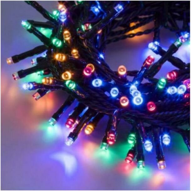 Giocoplast Natale - Giooplast 500 mehrfarbleitung mit dunklem kabel 25m mit zeitschaltuhr 14320524