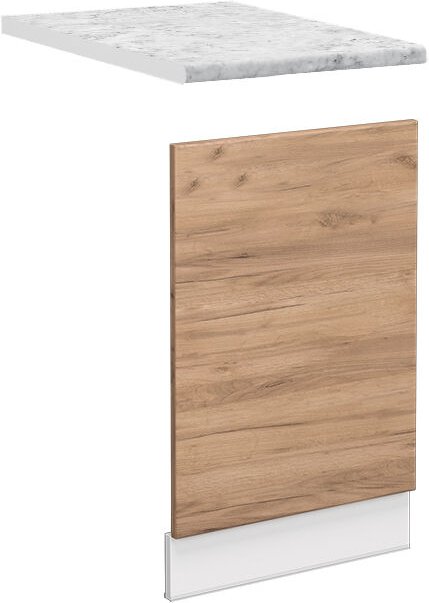 Frontblende Fame-Line, Goldkraft Eiche, 45 cm , ap Marmor Vicco