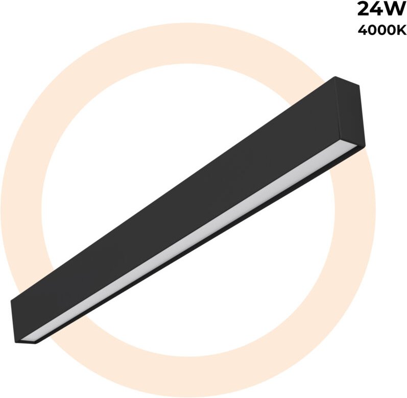 Barcelona Led - LED-Linienleuchte hängend oder zur Deckenmontage - Slim - 24W -