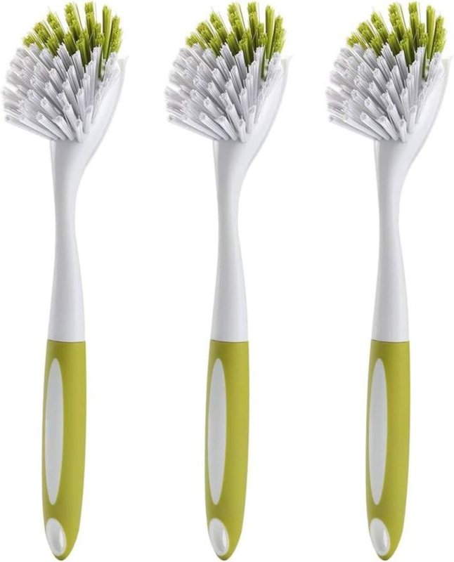 CCYKXA Set mit 3 Küchenbürsten, Spülbürste mit langem Griff, Reinigungsbürste mit steifen Borsten zum Reinigen von Gesch...