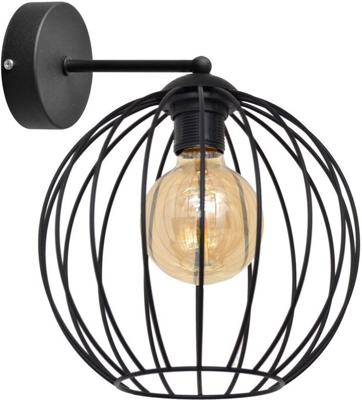 Mercure Wandleuchte Schwarz 26cm - Helam