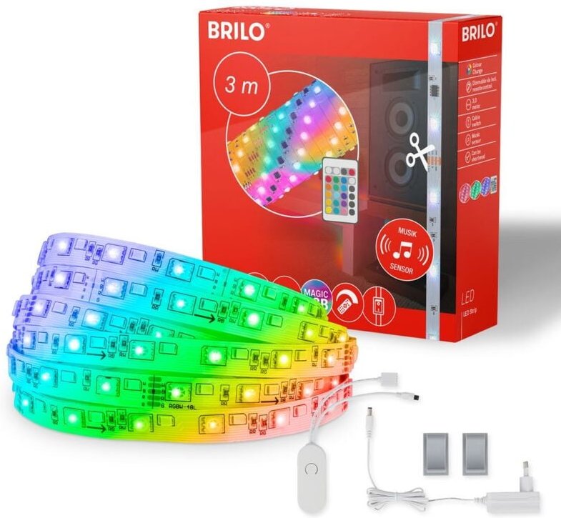 Ner Leuchten magic - led Bänder - 2311090 - rgbic Digitale Farben - Musiksensor - Kürzbar - Inkl. Fernbedienung - 300 x ...