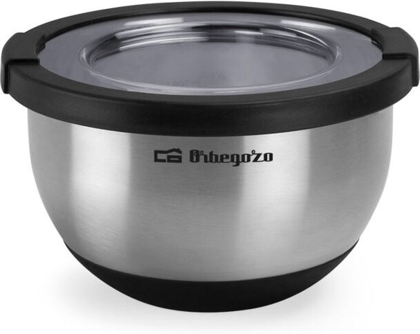 Orbegozo Schüssel de Edelstahl boa 1500 - boa Serie - langlebig und sicher - Fassungsvermögen 1,5l - rutschfester Boden ...