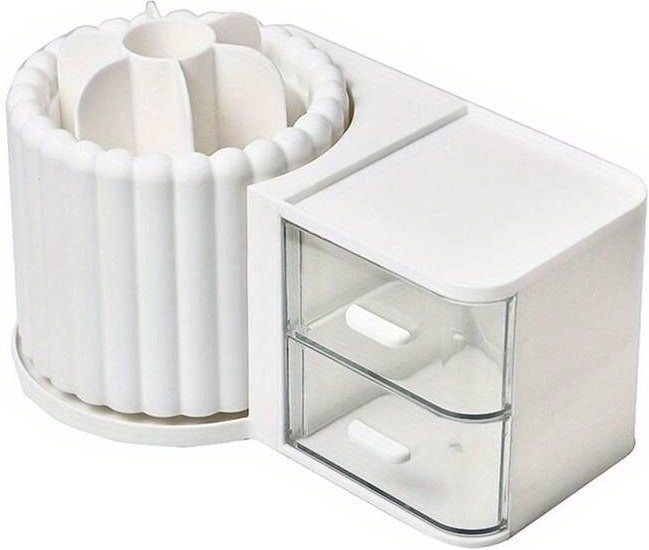 Drehbarer Stiftehalter aus ABS, 360° drehbar, multifunktionales Stifteetui mit großem Fassungsvermögen, Aufbewahrungsbox...