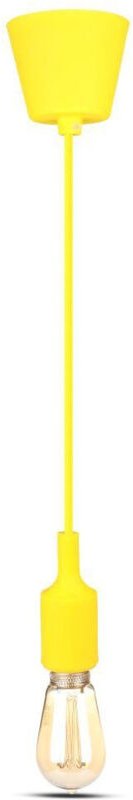V-TAC VT-7228 Dekorativer Lampenhalter aus Silikon 1MT E27 Anschluss gelbe Farbe Sku 3485