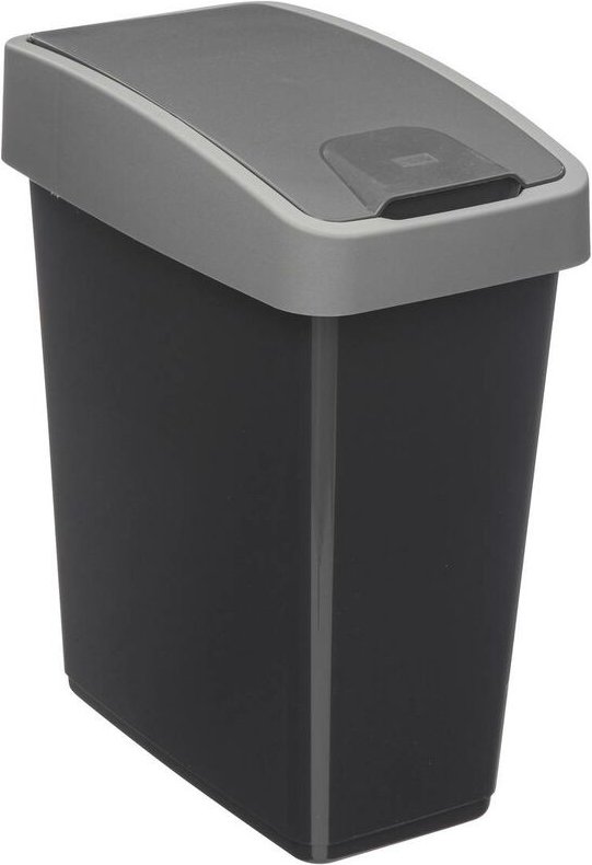 5five Simply Smart - Mülleimer mit 2 öffnungen kunststoff 45l grau - 5five