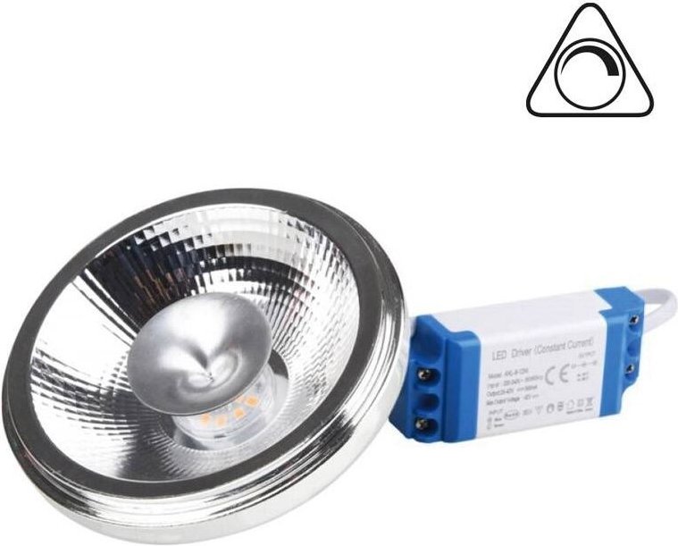 Barcelona Led - LED-Lampe AR111 12W dimmbar - 24º - Externer Treiber - 1500lm