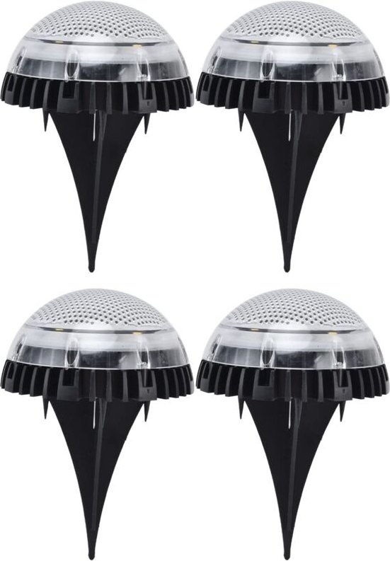 Bodenleuchten, 4er-Pack Solar-Gartenleuchten, 8 LED-Bodenleuchten für den Außenbereich, geeignet für Gehwege, Hof, Rasen...