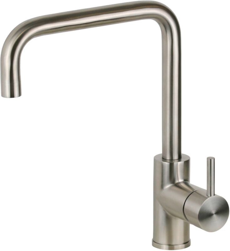 Spülbeckenmischer aus Edelstahl mit verstellbarem Auslauf Pollini NF0001 edelstahl gebürstet