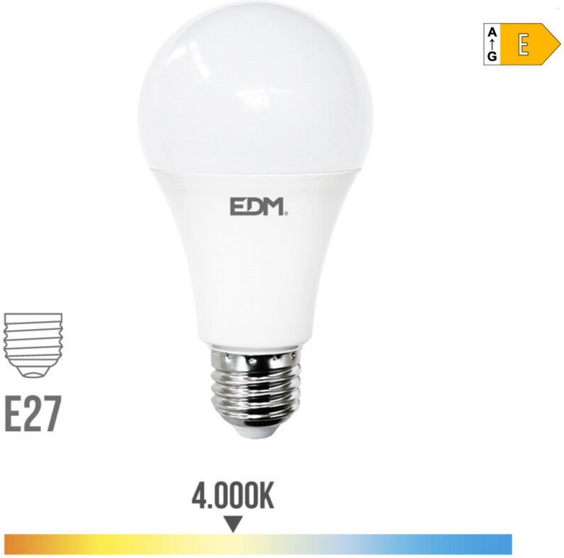 LED-Glühbirne Standard E27 24W 2700lm 4000K Tageslicht ø7x13,6cm Edm