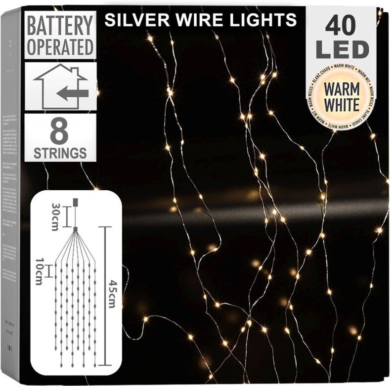 Christmas tree lights wire 40 led 45 cm 1625066