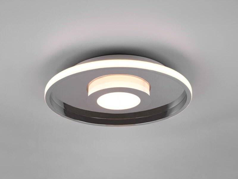 Trio - led Deckenleuchte ascari rund Silber Chrom dimmbar IP44, ø 40cm