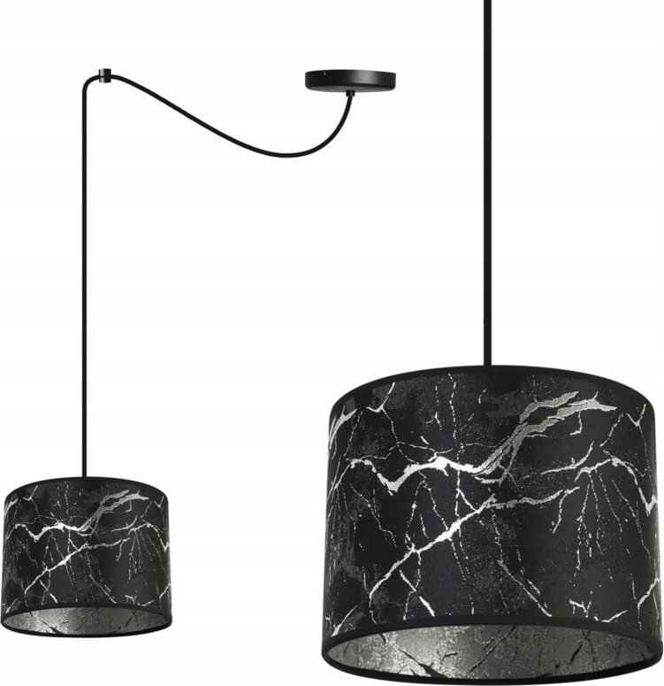 Deckenlampe Spinne Lampenschirm Silber Marmor