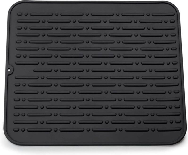 Große Silikon-Abtropfmatte für die Küche 45 x 40 cm (schwarz)