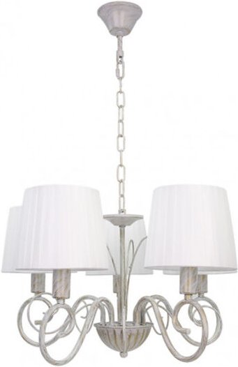 Amsterdam lampe 5xe14 weiß/gold regx45x45 cm