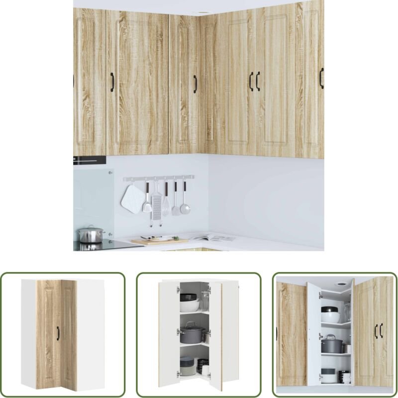 vidaXL Küchenregal Sonoma-Eiche - Küchenschrank mit Speicher Kalmar Sonoma-Eiche 57 x 57 x 100 cm