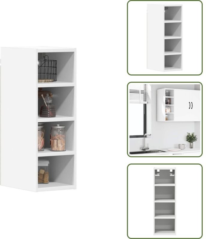 vidaXL Hängeschrank Riga Weiß 20x29,5x60 cm Holzwerkstoff