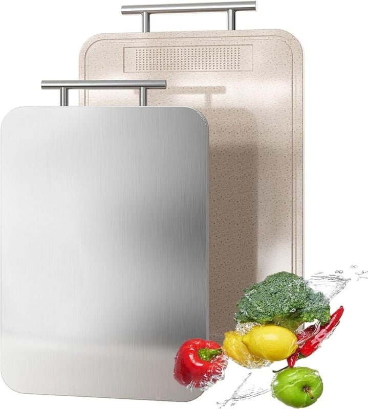 Doppelseitiges Schneidebrett aus reinem Titan für die Küche, hergestellt aus reinem Titan und PP-Weizenstroh, lebensmitt...