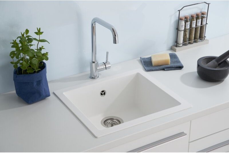 Mineralite Einbauspüle 1 Becken Ohio 50 x 44 cm Spüle Spülbecken - Respekta