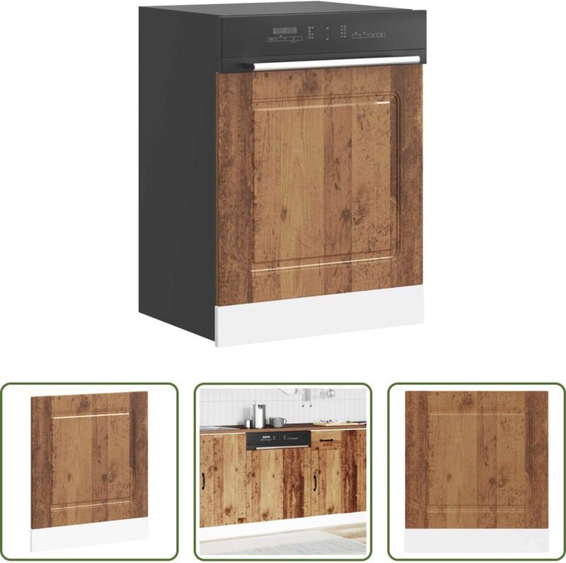 vidaXL Küchenmöbel - Geschirrspülerblende Kalmar Altholz-Optik 60x1,5x67 cm