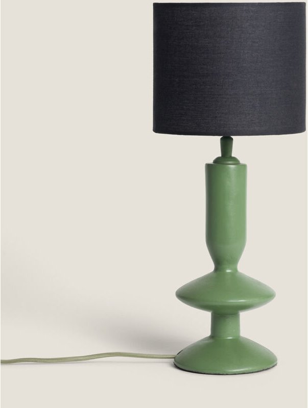 Tischlampe aus Kunstharz Daleth Grün