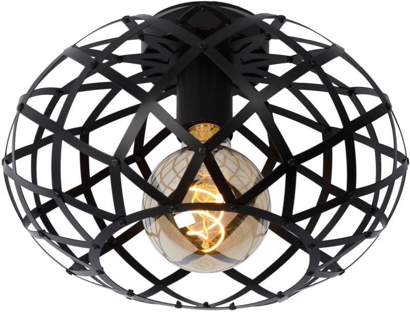 Lucide - wolfram - Deckenleuchte - ø 30 cm - 1xE27 - Schwarz