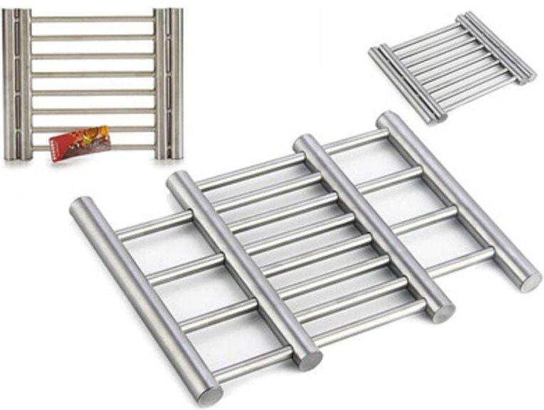 EDM - Ausziehbarer Untersetzer aus Edelstahl 22-38x20x2cm 2723 life