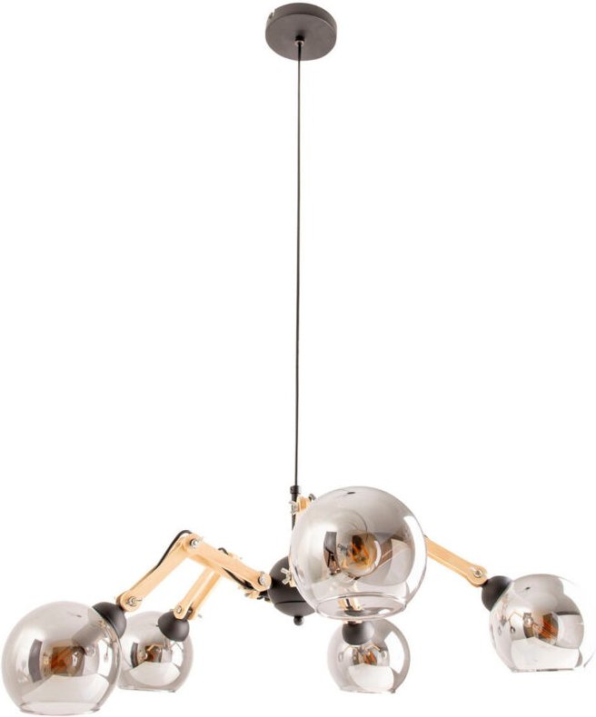 Naeve SOITO Mehrarmige Pendel-Deckenleuchte in Schwarz