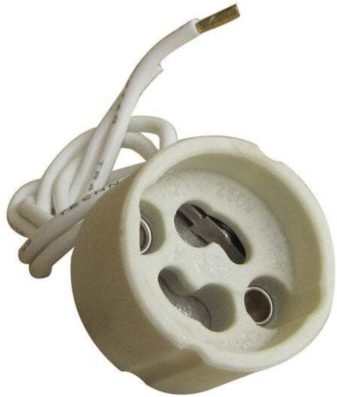 Kunststoff Gu10 / Gz10 Fassung, TIBELEC, weiß 100 W TIBELEC