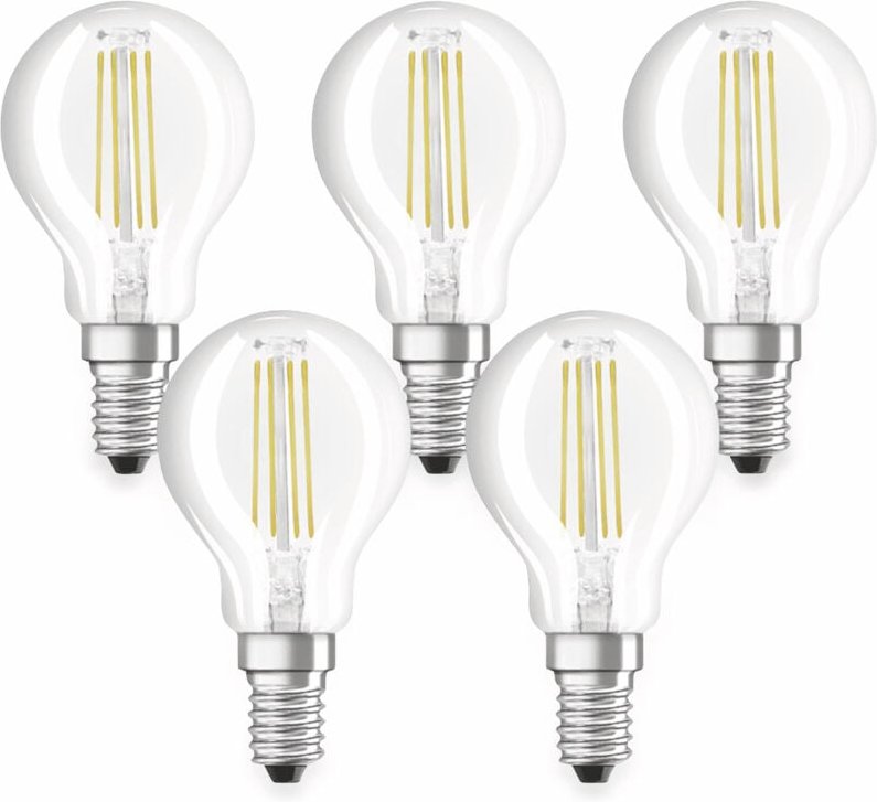 Osram - LED-Lampe, Sockel: E14, Warm White, 2700 k, 4 w, Ersatz für 40-W-Glühbirne, klar, led base classic p