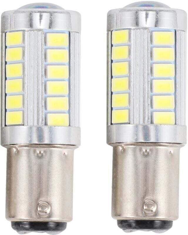 1157 P21 5W Bay15D 33 SMD 5730 LED-Lampe für Bremslicht, Blinker, Standlicht, Xenonweiß, 2er-Pack