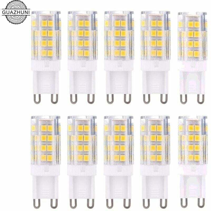 10er-Pack RTGPT 5W G9 LED-Lampen, warmweiß (3000K), mit 420 Lumen. Entspricht einer 40W G9 Halogenlampe. Nicht dimmbar