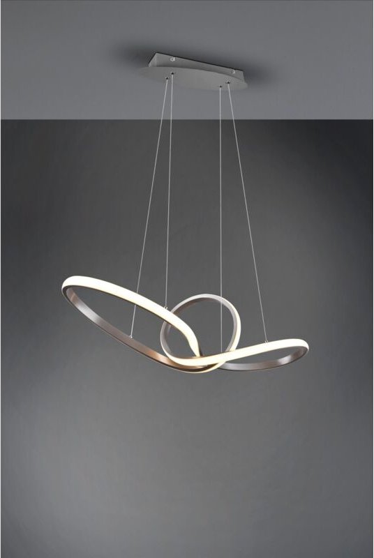 Sansa Suspension Led 28w Dimmbar Nickel L80 cm Trio Beleuchtung