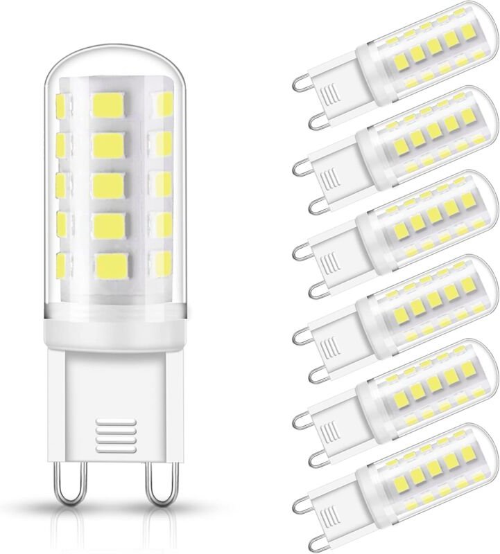 Beijiyi - G9-LED-Lampen, 3 w, entspricht 30 w Halogensockel, 350 lm, Kaltweiß 6000 k, 360° Drehwinkel, nicht dimmbar, fü...
