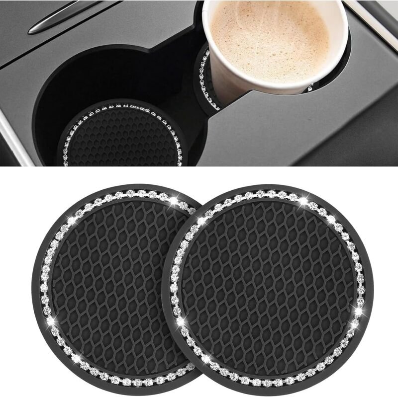 2-teiliges Auto-Getränkehalter-Set, PVC-Getränkehalter, Autozubehör, Set mit 2 universellen Getränkehaltern, Auto-Innena...