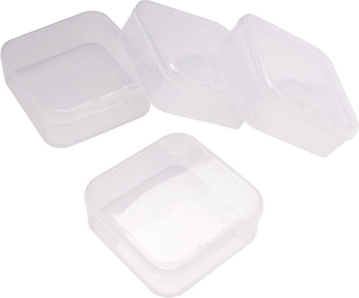 Tlily - Kleine Aufbewahrungsbox für durchsichtige Kunststoffperlen mit Klappdeckel für Zubehör, Basteln, Lernbedarf, Sch...