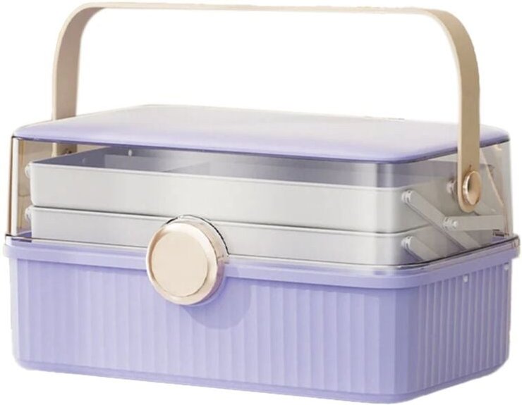 Kosmetik-Aufbewahrungsbox, große Kapazität, Kunststoff, Schreibtisch-Aufbewahrungsbox, staubdicht, zusätzliche Aufbewahr...