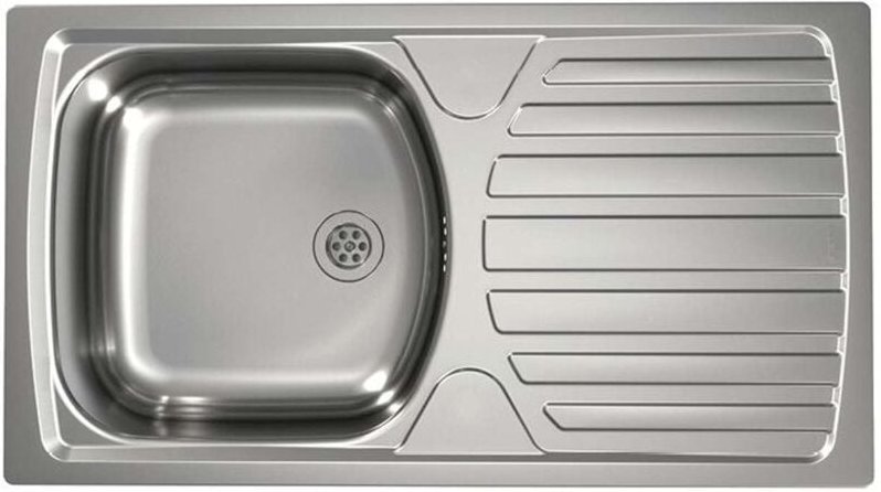 Basic - Spüle 78x44 cm, Ablauf 6 cm, Edelstahl 1136534 - Alveus