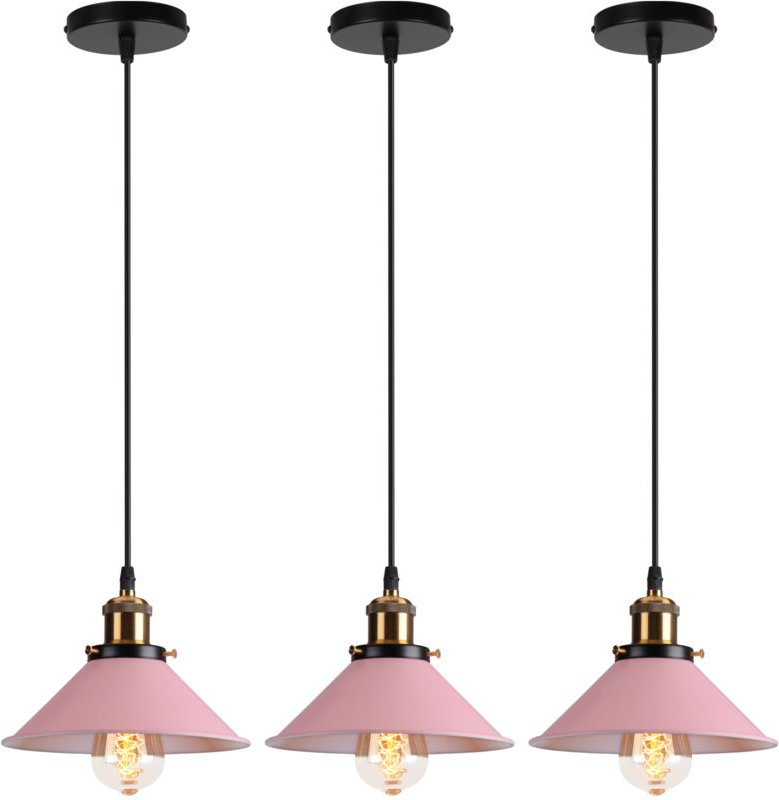 Retro Pendelleuchte, 22cm Hängelampe Vintage Industrial Style Metall Deckenleuchte E27 für Esszimmer Küche Restaurant Ca...